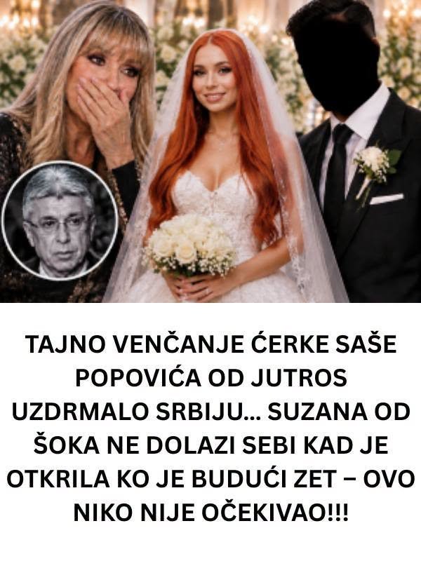 Velika vijest u porodici Saše Popovića: Suzana otkrila šta se sprema